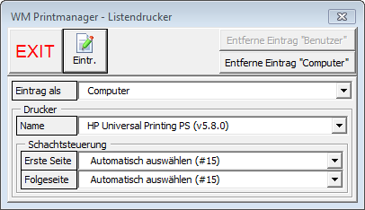 Listendrucker