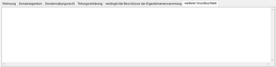 Das Unterregister "weiterer Grundbuchtext"