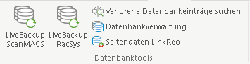 Die Gruppe "Datenbanktools"