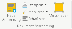 Die Gruppe "Dokument Bearbeitung"