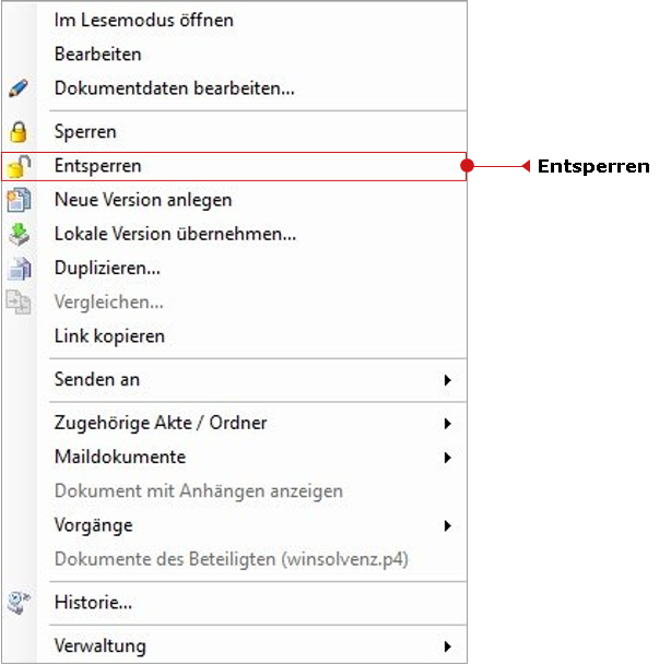 Das Kontextmenü