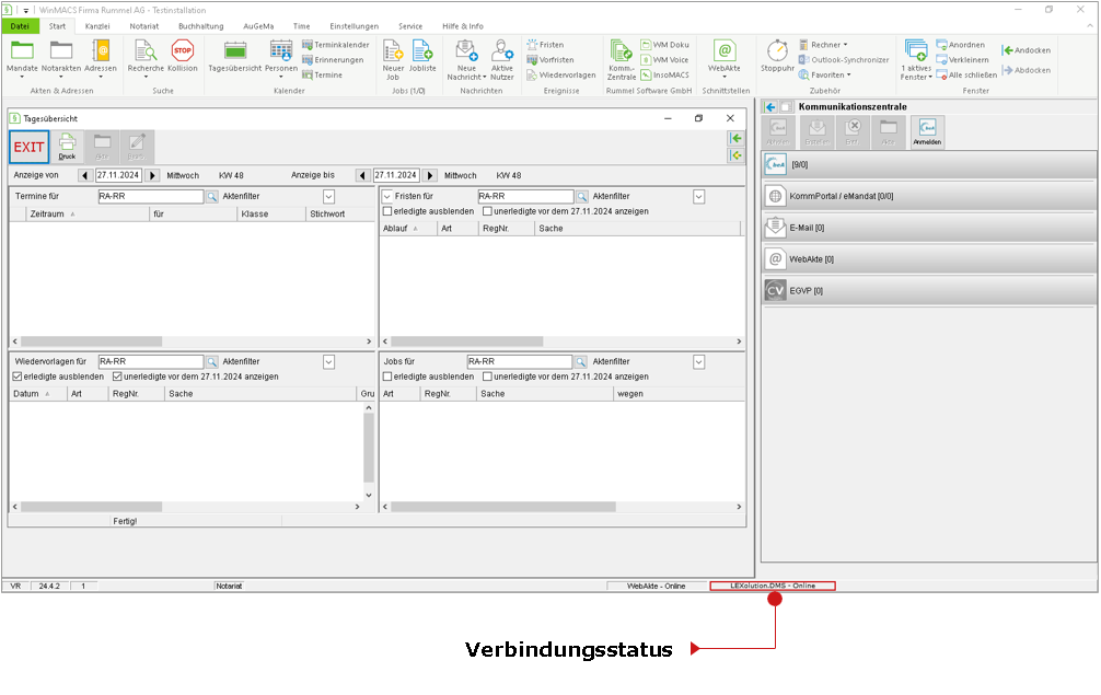 Das Winmacs-Hauptfenster