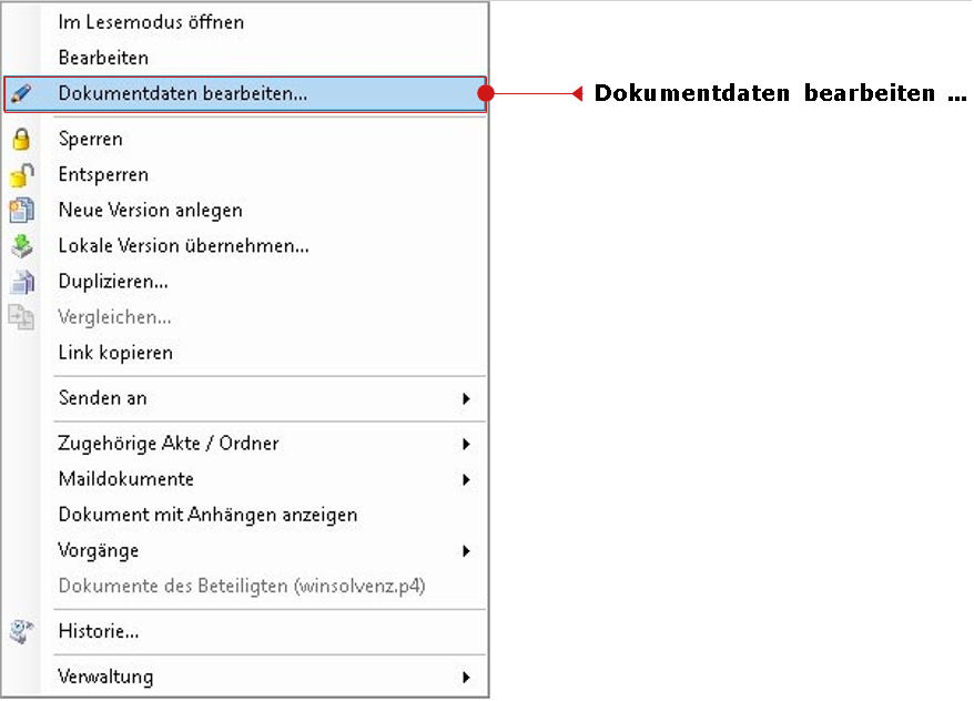 Das Kontextmenü