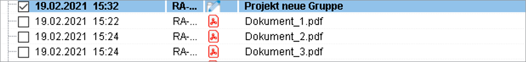 Eine aufgehobene Gruppe