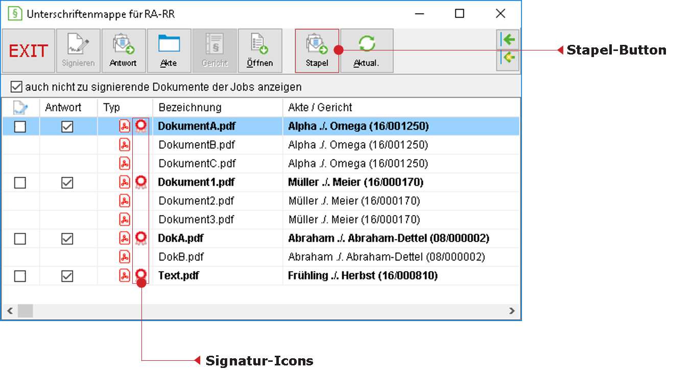 Die Unterschriftenmappe
