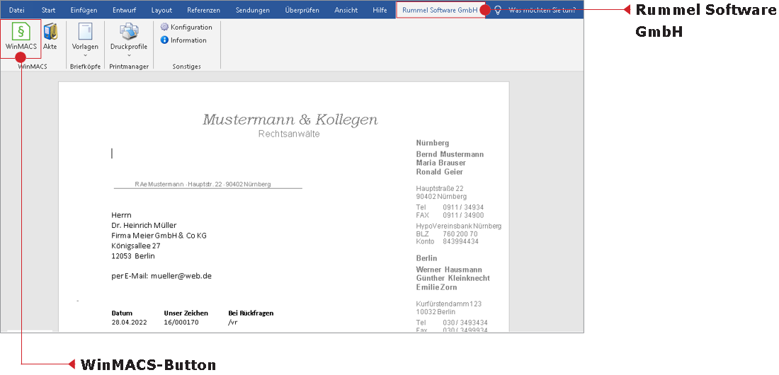 Der Rohtext in MS Word