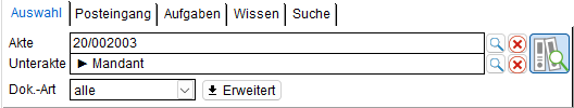 Die Dokumentauswahl