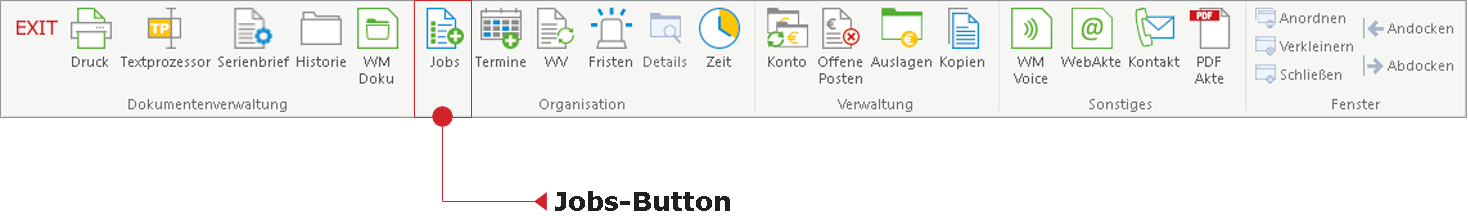 Das Menüband der Akte