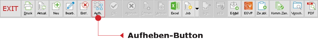 Die Symbolleiste der Historie