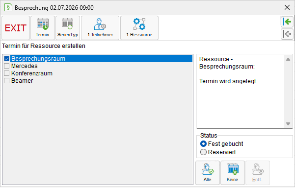 Das Fenster "Termin bearbeiten"