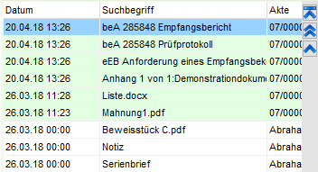 Die Dokumentliste