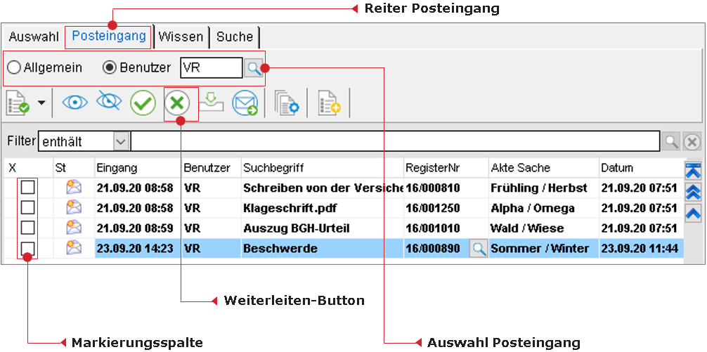 Der Posteingang