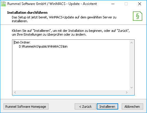 Der Update-Assistent