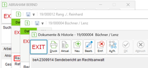 Angeordnete Fenster (Ausschnitt)