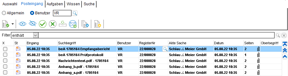 Der Posteingang