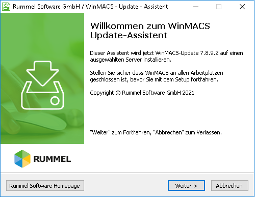 Der Update-Assistent: Start