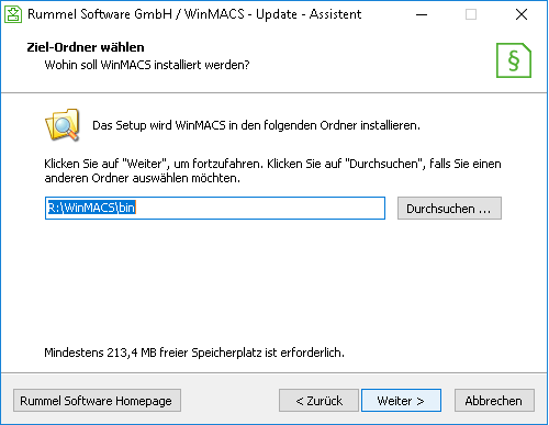 Der Update-Assistent