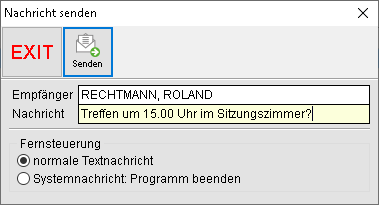 Das Fenster "Nachricht senden"