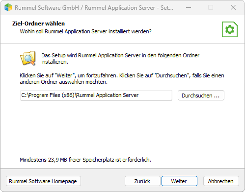 Rummel Application Server Setup