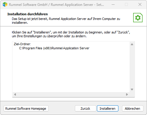 Rummel Application Server Setup