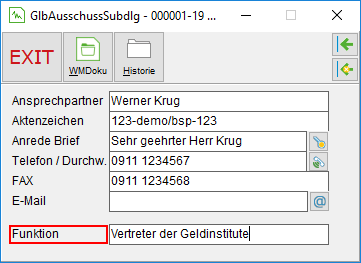 Die Unterakte des Gläubigerausschusses