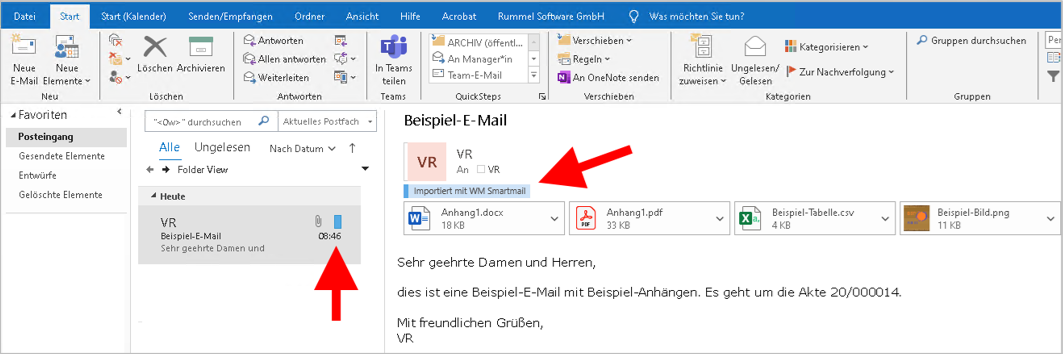 Import-Markierungen für E-Mails in MS Outlook