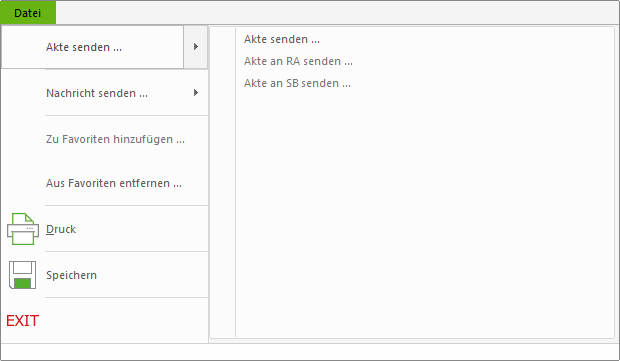 Das Akten-Menüband "Datei"