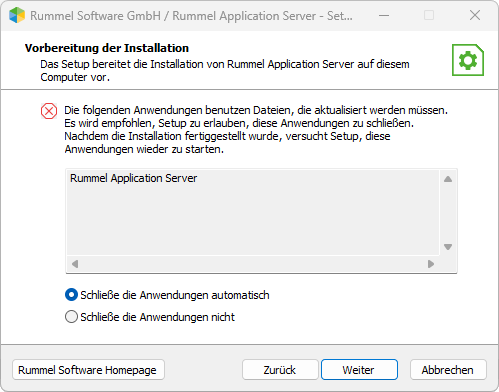 Rummel Application Server Setup