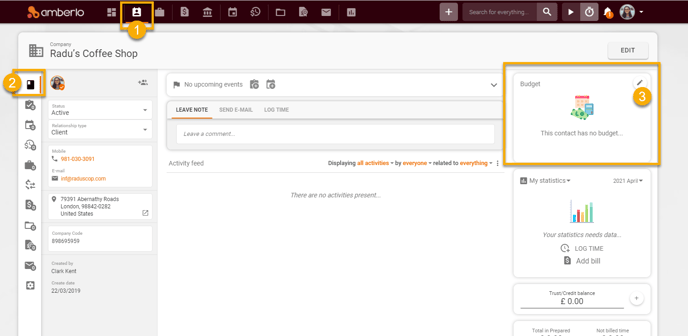 How to enable and use Budget for Matter or Client 2