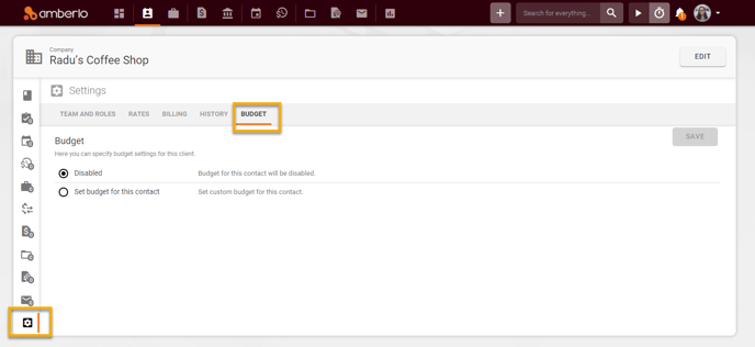 How to enable and use Budget for Matter or Client 3
