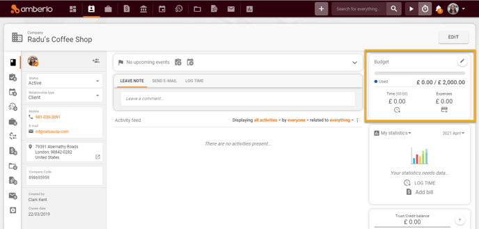 How to enable and use Budget for Matter or Client 5