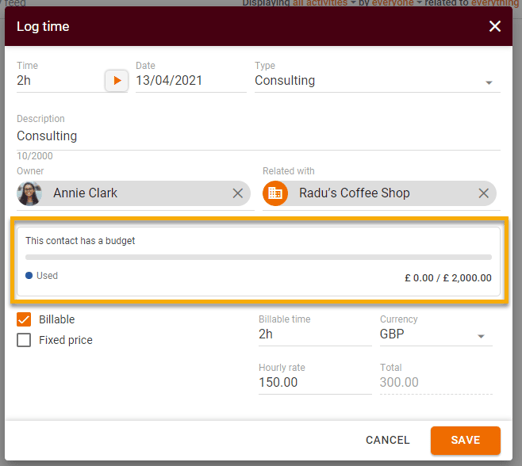 How to enable and use Budget for Matter or Client 6