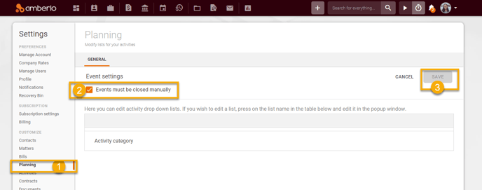 Events must be closed manually1