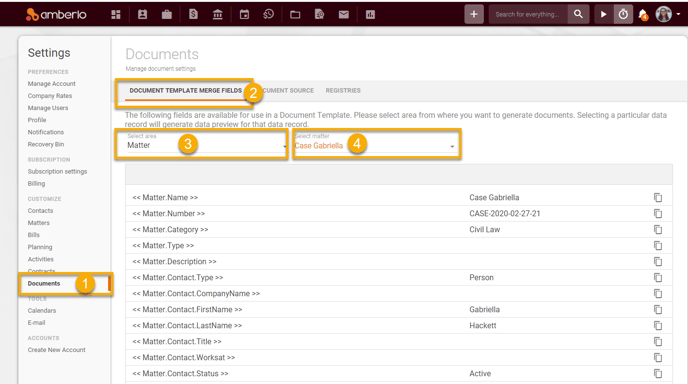 add Related Person information based on the role at the case on the Document Template2