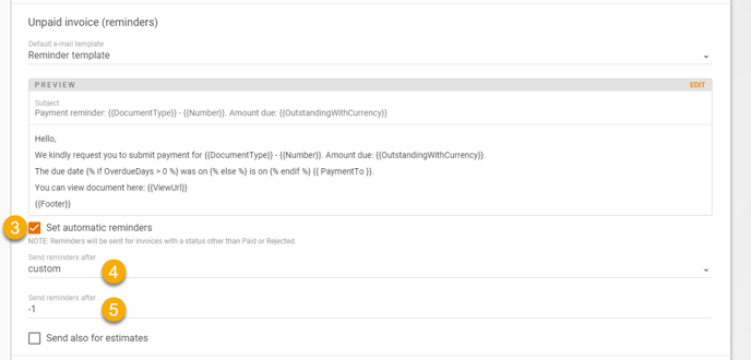 Automatic Reminders about overdue invoices Before the Due Date2