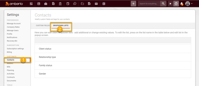 How to Manage Contacts Dropdown Lists1-1