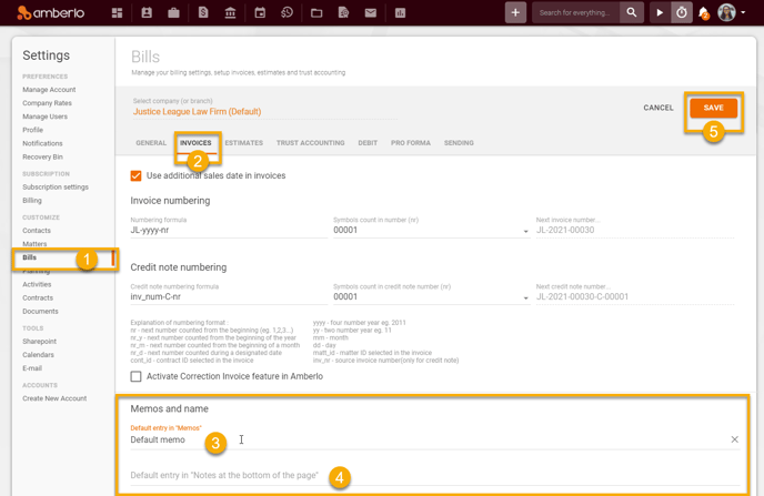 Default Memos and Notes for Invoices1