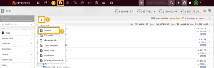 Issue Invoice 1