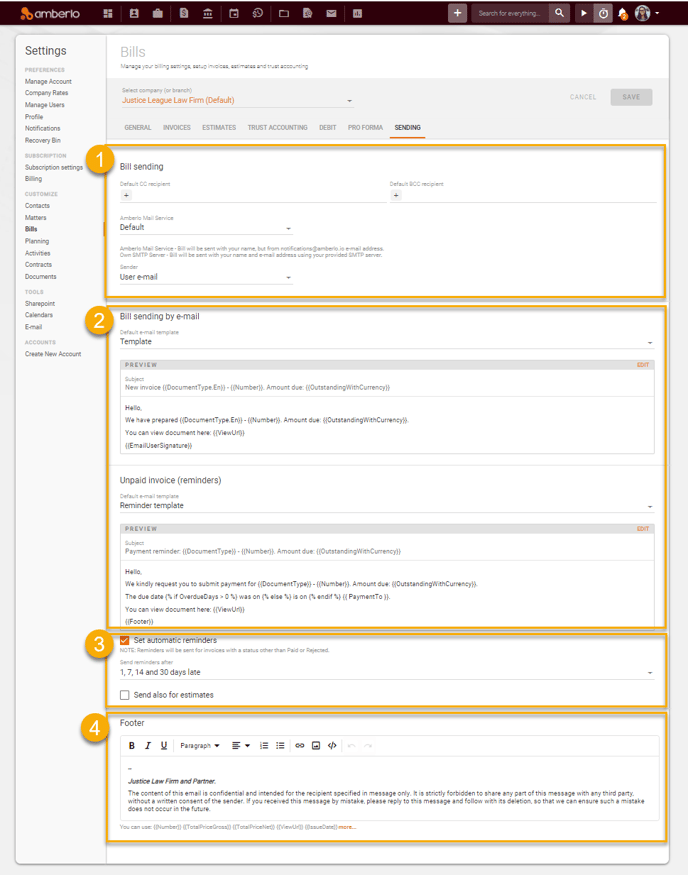 Bills Sending Settings2