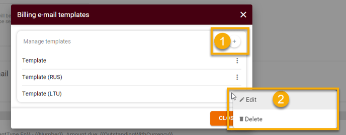 Bills Sending Settings6