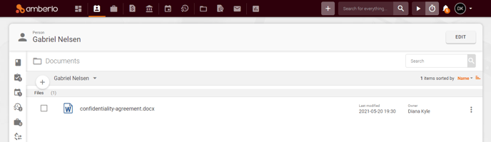 Attach or Save email attachments to Amberlo4