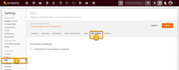 Pro Forma Settings1