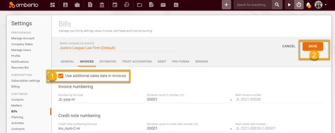 How to set Invoices Settings3