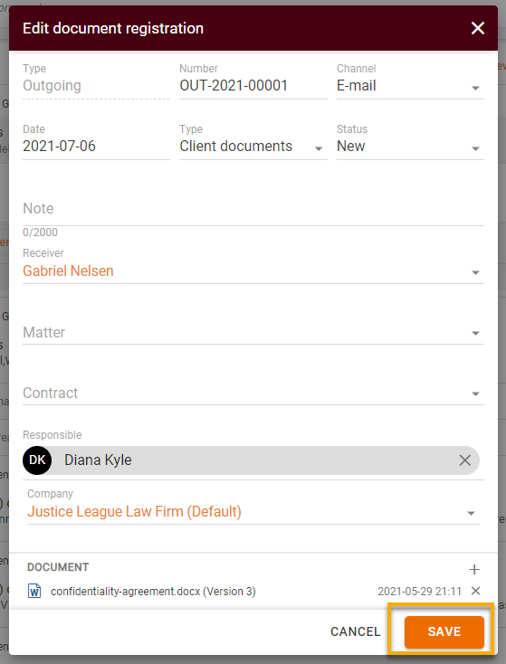 Correspondence module16
