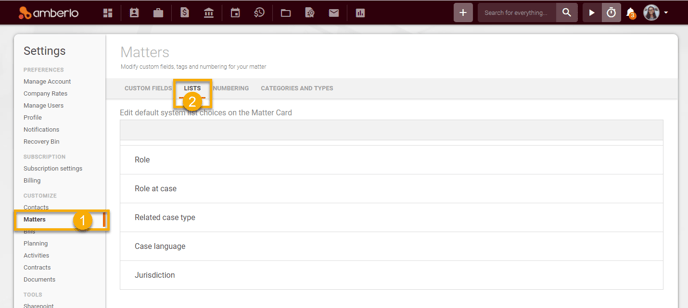HowtoManageMattersDropdownLists1