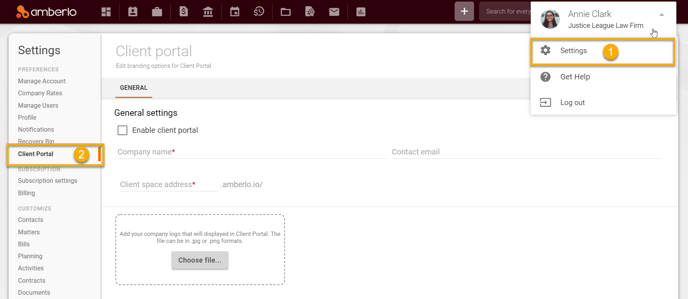 How to connect and use Client Portal feature in Amberlo 1