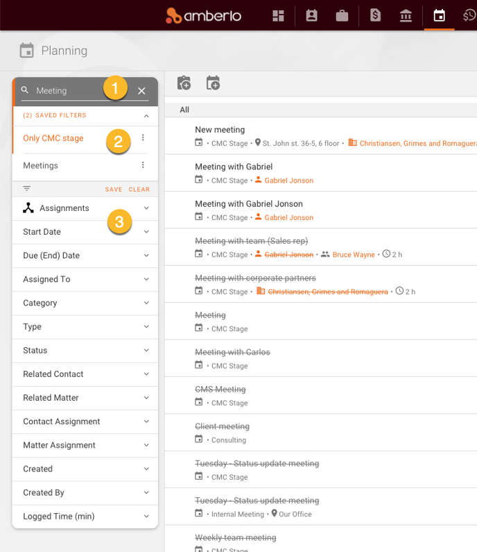 Can I Filter The Calendar Events And Tasks1