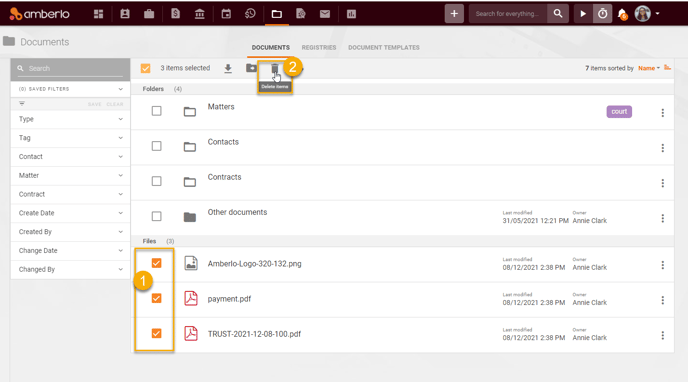 How to use bulk actions in Documents module8