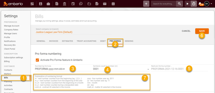 Pro Forma Settings3