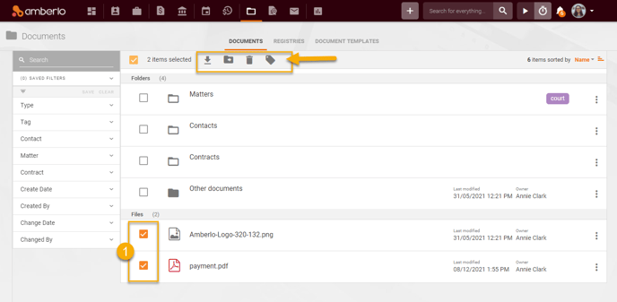 How to use bulk actions in Documents module1
